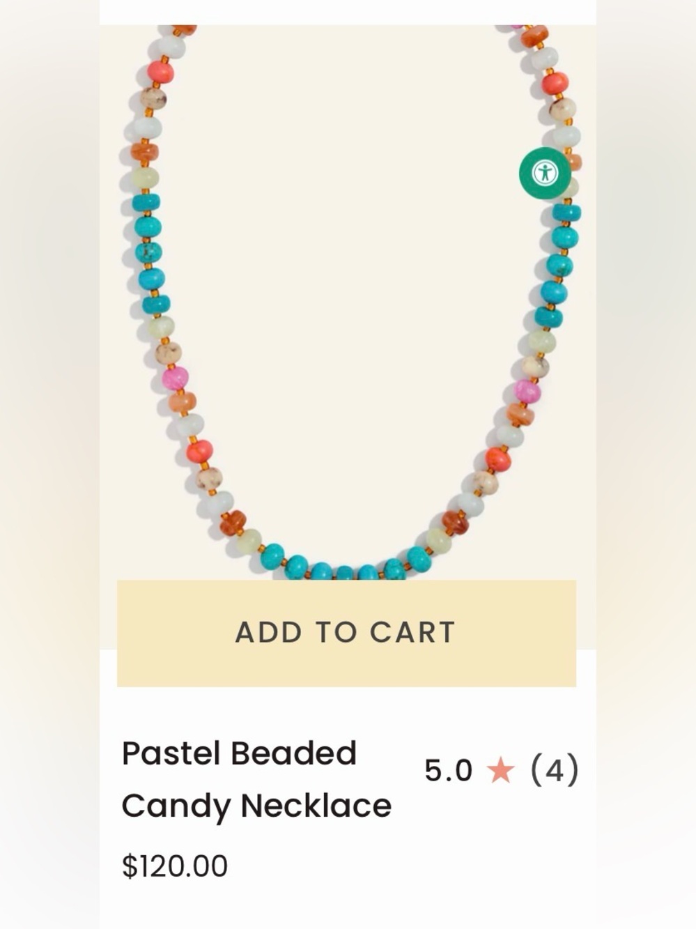 New Stella & Dot Pastel Beaded Candy Necklace Genuine stone beads Antitarnish - Picture 4 of 7
